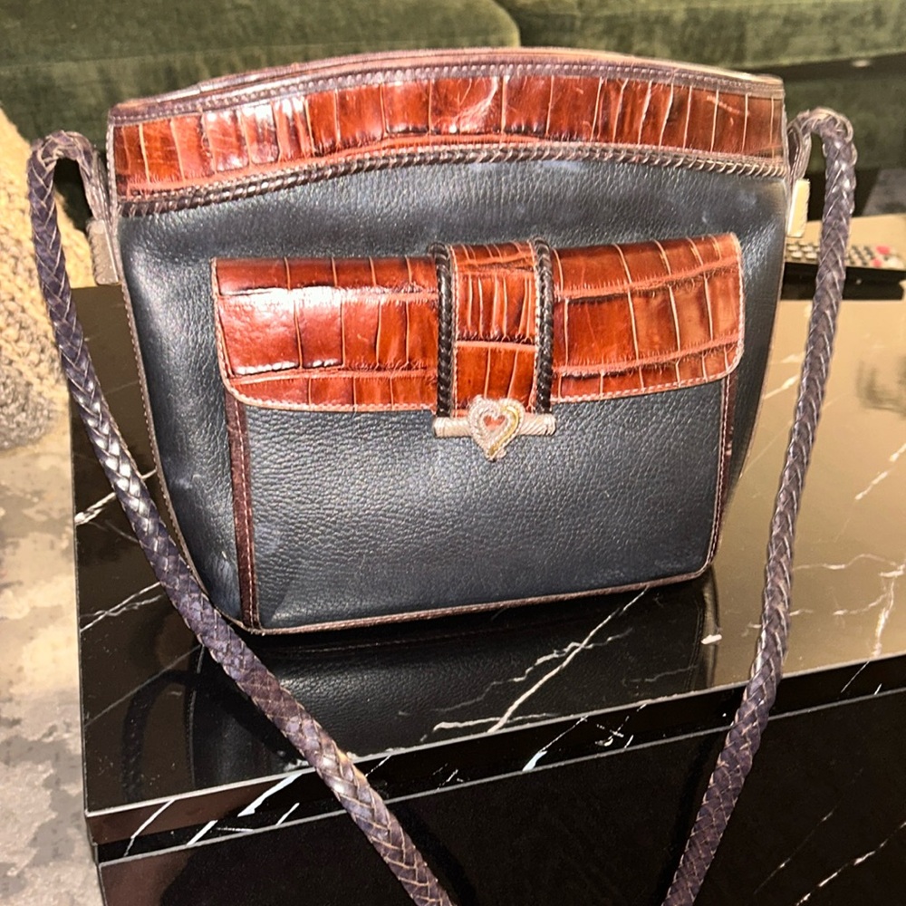 Black and Brown Brighton Purse with Wallet In Front